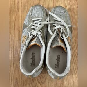 Skechers Women's  Bikers Hit Parade Gunmetal Grey/Gold  Size 10